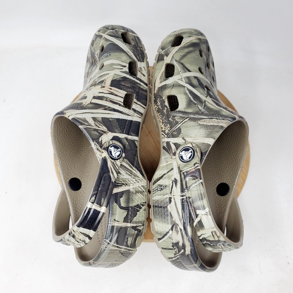 Crocs Classic Realtree Sandals Womens 9 Camo Clog Slip On Water Shoes Boys Kids - Picture 10 of 12